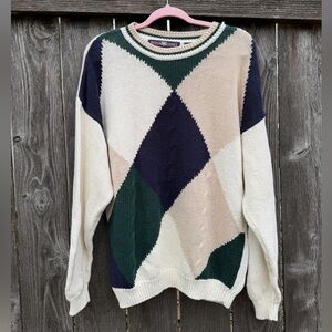 Vintage Preppy Haggar Argyle Sweater